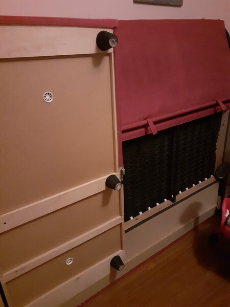 Vand coltar extensibil Ikea cu spatiu pentru depozitare si scaun